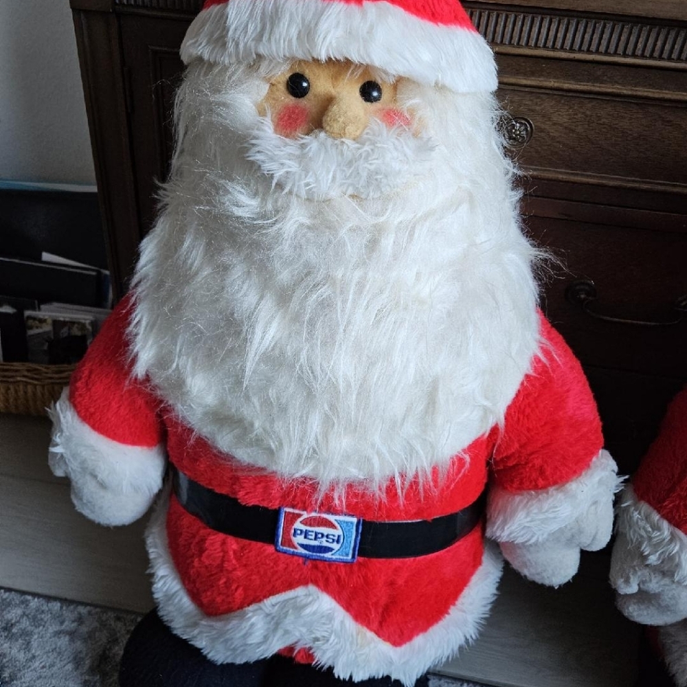 Pepsi Festive Santa Plush - Red, White, and Black